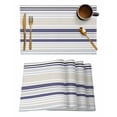 thumbnail image 1 of Gray Stripes Placemats Set of 6 Lines Art Modern Traditional Heat Insulation Washable Place Mats, Rustic Non-Slip Table Mats for Dining Table Party Kitchen Decor,13x19 Inch, 1 of 4