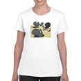 thumbnail image 1 of Gray Suit Ostritches T-Shirt Women -Wilfred Hildonen Designs, Female Small, 1 of 4