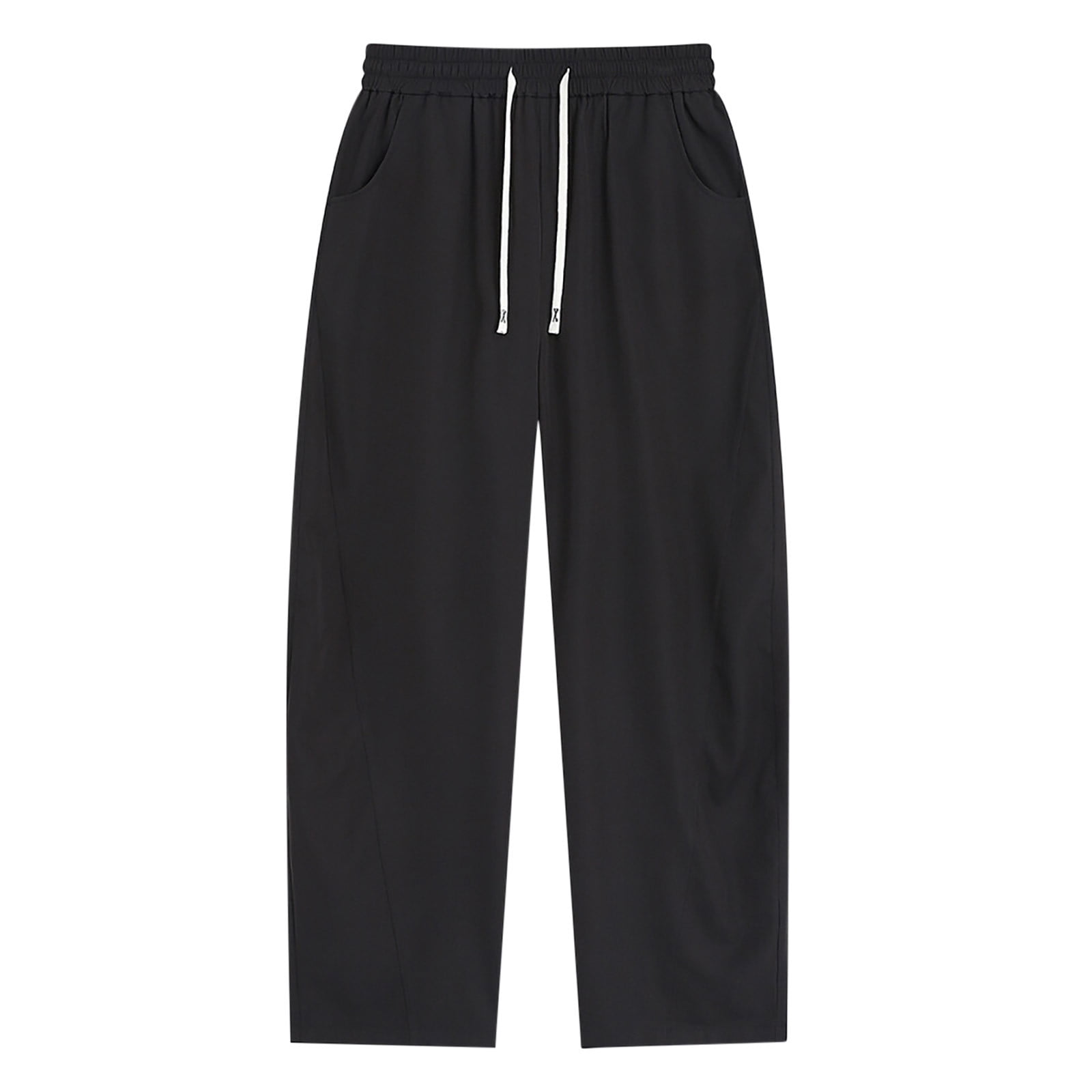 神シルエット◎ 90s~ Stripe Design 2 Tuck Slacks Vintage Stripe Track Pants - Mens Wide Leg Trousers, Elastic
