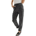 thumbnail image 1 of Gray Sweatpants Women's Solid Color Corduroy Drawstring Elastic Tie Casual Loose Pants, 1 of 5