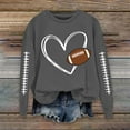 thumbnail image 1 of Gray Sweatshirt for Women Football Sweatshirts for Women Cute Baseball Graphic Print Crewneck Long Sleeve Shirts Fall Winter Pullover Sweatshirts Women Fall Clothes, 1 of 4