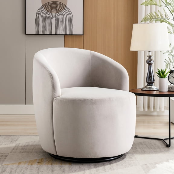 Gray Swivel Barrel Chair - Patio, Outdoor Relax