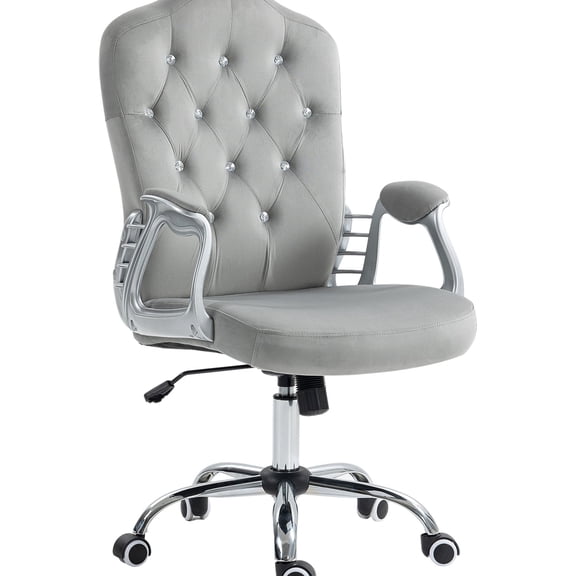 Gray Swivel Office Chair with Tilt Function / Relax During Work Breaks