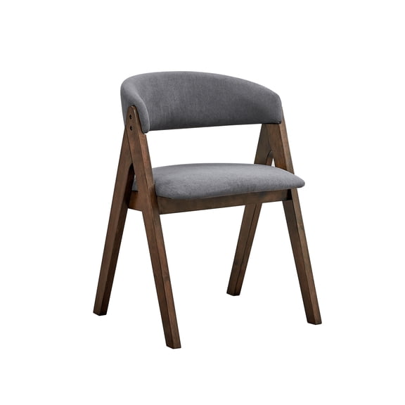 Gray Synthetic Wood - Modern Scandinavian Design with Lumbar Support - Dining Space Addition / Adds Style and Comfort to Meals