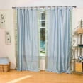 thumbnail image 1 of Gray  Tab Top  Sheer Sari Curtain / Drape / Panel   - 43W x 84L - Piece, 1 of 4