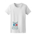 thumbnail image 1 of Gray Tabby Cat In 3D Glasses T-Shirt Women -Image by Shutterstock, Female x-Large, 1 of 2