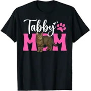 Gray Tabby Cat Mom Grey Tabby Cat Owner T-Shirt Size S-5XL