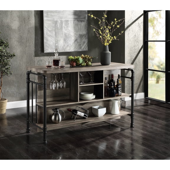 Gray Table - 36in Height, Fits Well in Countertop Spaces