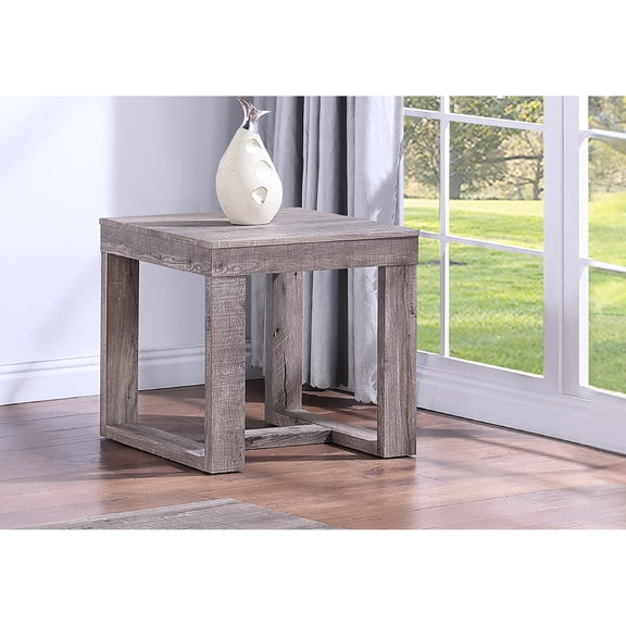 Gray Tan Finish End Table / Ideal for Primary Living Space