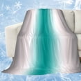 thumbnail image 1 of Gray Teal Green Cooling Blanket, Lightweight Breathable Summer Throw Blanket with Double Sided Cold Effect, Modern Gradient Geometric Picnic Beach Blankets Bed Sheet for Hot Sleepers 30"x40", 1 of 8