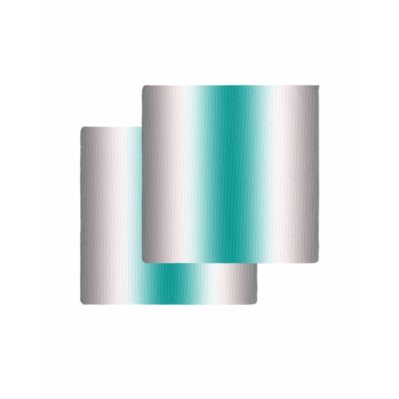 Gray Teal Green Kitchen Dish Towels for Drying Dishes Set of 2, Modern Gradient Geometric Waffle Weave Microfiber Terry Hand Tea Bathroom Towels Quick Dry & Absorbent Towel 12x12