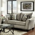 thumbnail image 1 of Gray Textured Fabric - Platinum Model Overstuffed Cushions High Foam Seat Flared Plastic Legs Made Easy To Assemble In Upholstery Design Comfortable Slightly -colored Graceful And Assembly, 1 of 6