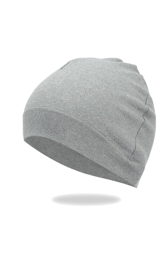 Gray Thermal Knitted Hat For Active Lifestyles With Moisture Wicking Properties And Lightweight Design For All Day Comfort