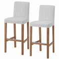 thumbnail image 1 of Gray Thin Lines Bar Stool Covers - Stretch Dining Chair Covers Set of 2, Modern Striped Minimalist Bar Chair Cover Removable Counter Stool Pub Chairs Slipcovers Protectors for Kitchen/Cafe, 1 of 9
