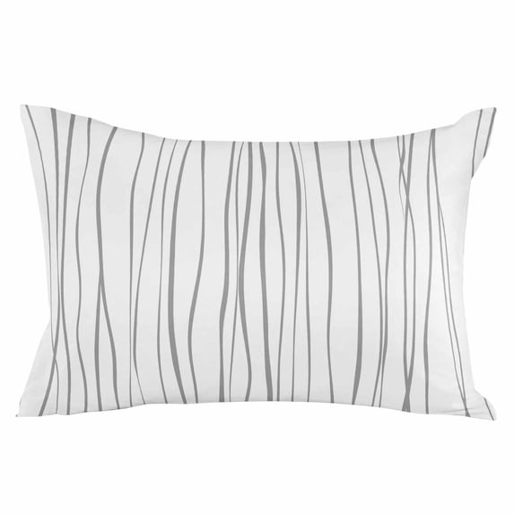Gray Throw Pillow Cover 16 x 24 Inch Decorative Pillow Cover Abstract Lines Gradient Minimalist Modern Texture Lumbar Pillowcase Seasonal Rectangle Cushion Case for Couch Sofa Bed Living Room