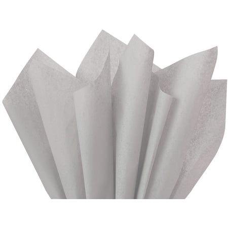 Gray Tissue Paper Squares, Bulk 10 Sheets, Feronia Packaging, Large 15x20 Inch