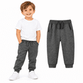 thumbnail image 1 of Gray Toddler Boys Sweatpants 5t, Drawstring Elastic Waist Toddler Jogger Pants with Pockets, Kids Cuffed Joggers, 1 of 4