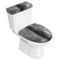 thumbnail image 1 of Gray Toilet Lid Cover and Tank Cover Set, Gray 2pc Stretch Toilet Lid Seat Covers for Bathroom Washable Protector with Elastic Edge for Standard & Elongated Toilets, 1 of 9