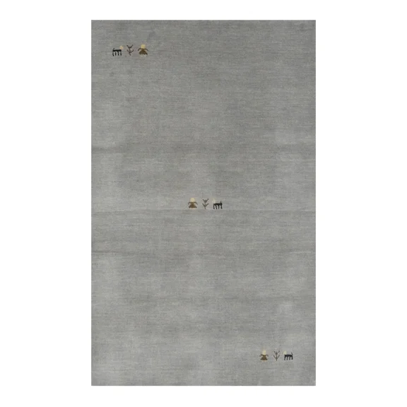 Magic Rugs Steel Gray Pictorial Gabbeh Modern Rug, 3' x 5'