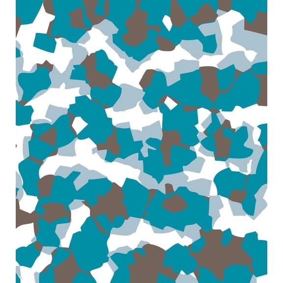 TNCT Gray, Turquoise & White Abstract Camoflauge Pattern Edible Image Chocolate Transfer Sheet, Multicolor