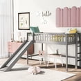 thumbnail image 1 of Gray Twin Bed | Low loft bed with a removable slide for added flexibility | Durable construction for long - term use, 1 of 2