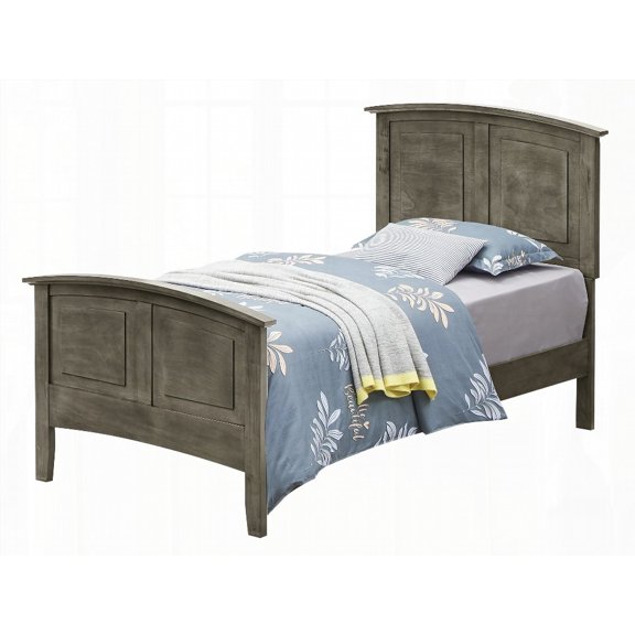 Comfortable Gray Twin Bed for Casual Spaces - 50"H X 43"W X 77"D, Assembly Required DIY Project!