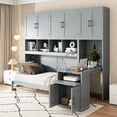 thumbnail image 1 of Gray Twin Murphy Bed with Customizable Layout and Built-in Drawers - Offer Convenience, 1 of 2
