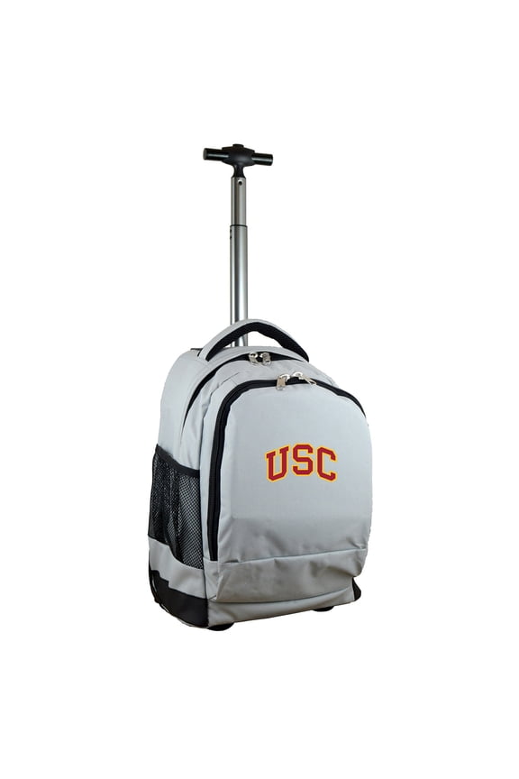 Gray USC Trojans 19'' Premium Wheeled Backpack