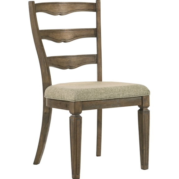 Gray Upholstered, Weathered Oak Side Chairs / Provide Relaxed Dining