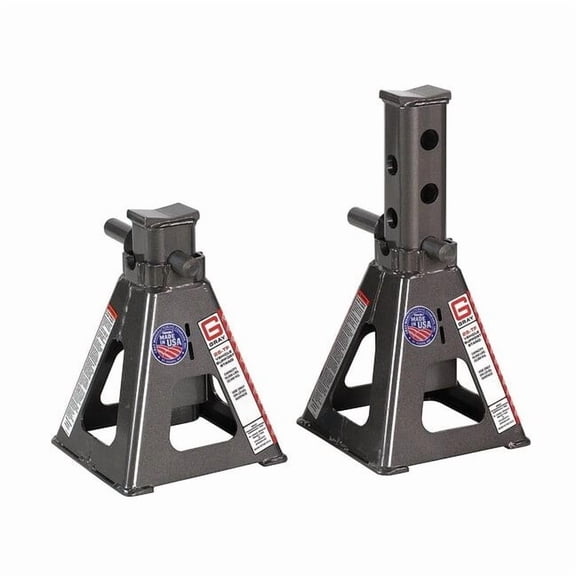 Vehicle Jack Stand, 25 Ton Load Capacity, 20 in Max Extender, 12 in Min Height, Steel, 1 PR