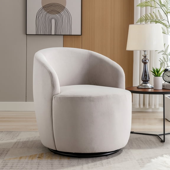 Gray Velvet - Effortless Swivel - Suitable for Study Rooms / Study Comfort