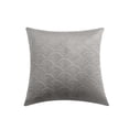 thumbnail image 1 of Gray Velvet Embossed Pillow Cover with Double-Sided Pattern, 50x50cm Square Cushion Case, Soft Breathable Polyester, Washable Decorative Throw Pillow in Gray, 1 of 6