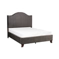 thumbnail image 1 of Gray Velvet Upholstered Size Bed, Modern Traditional Appeal, Solid Wood Frame, Headboard & Nailhead Trim, Box Spring Compulsory For Use Full Upholstery, Framework, With Installation And, 1 of 2