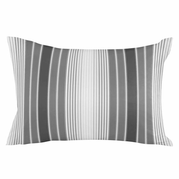 Gray Vertical Stripes Throw Pillow Cover 12 x 20 Inch Decorative Pillow Cover Retro Simple Neutral Abstract Lines Lumbar Pillowcase Seasonal Rectangle Cushion Case for Couch Sofa Bed Living Room