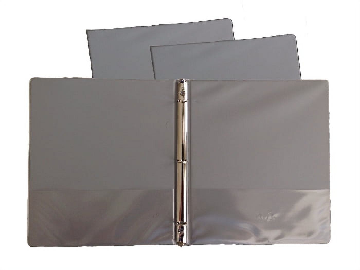 Gray Vinyl Standard 3-Ring Binders, 1/2-Inch, for 8.5
