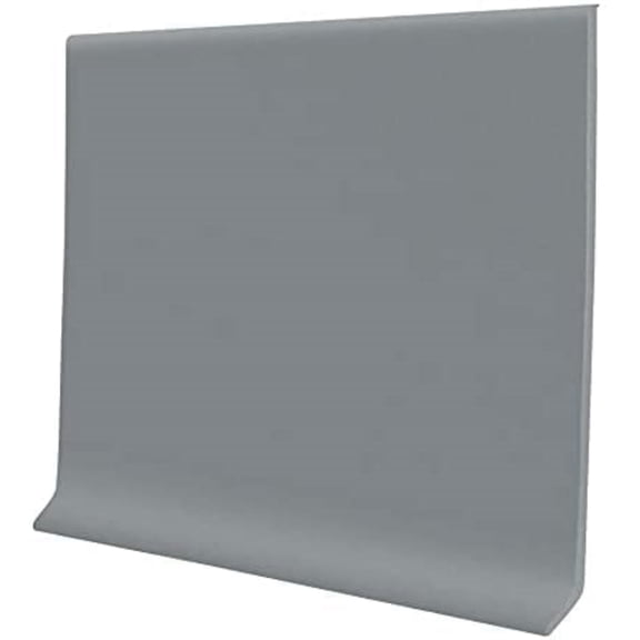 Gray Vinyl Wall Base 6inX20ft, Strong Peel and Stick Adhesive Baseboard Trim - Scratch Resistant, Flexible Baseboard Molding Trim with Toe Kick, Self Adhesive Molding, Easy Install & Durable