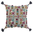 thumbnail image 1 of Gray Vivacious Boho Textured Throw Pillow, 1 of 3