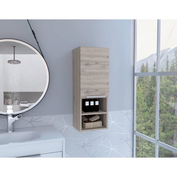 Gray Wall-Mounted - Easy Accessible Shelves - Bathroom Storage Upgrade - Quick Installation