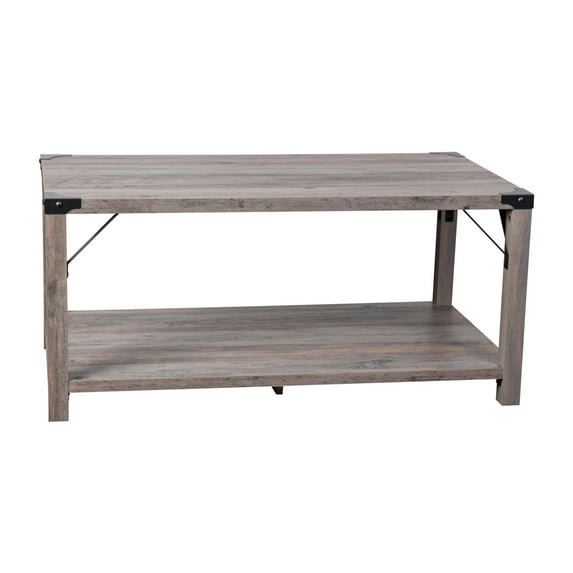 Gray Wash 2 Tier Coffee Table