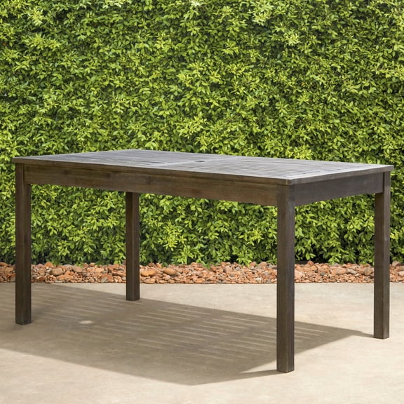 Gray Wash Finish - Sun Protection with Parasol - 6 - Person Patio Dining / Simple Assembly, UV - radiation Resistant / Pleasant Outdoor Dining Time