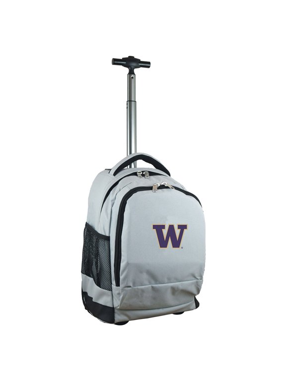 Gray Washington Huskies 19'' Premium Wheeled Backpack