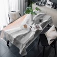 thumbnail image 1 of Gray Waves Coastal Table Cloth Waterproof Tablecloths, Grey Ombre Summer Beach Oceans Tablecloth Dining Table Cover for Kitchen Party Tabletop Outdoor, Rectangle Tablecloth 54x108 Inch, 1 of 9