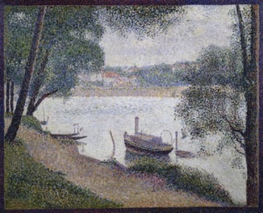 Gray Weather Grande Jatte Georges Pierre Seurat (1859-1891French)  Annenberg Collection Palm Springs California Canvas Art - Georges Pierre Seurat (18 x 24)