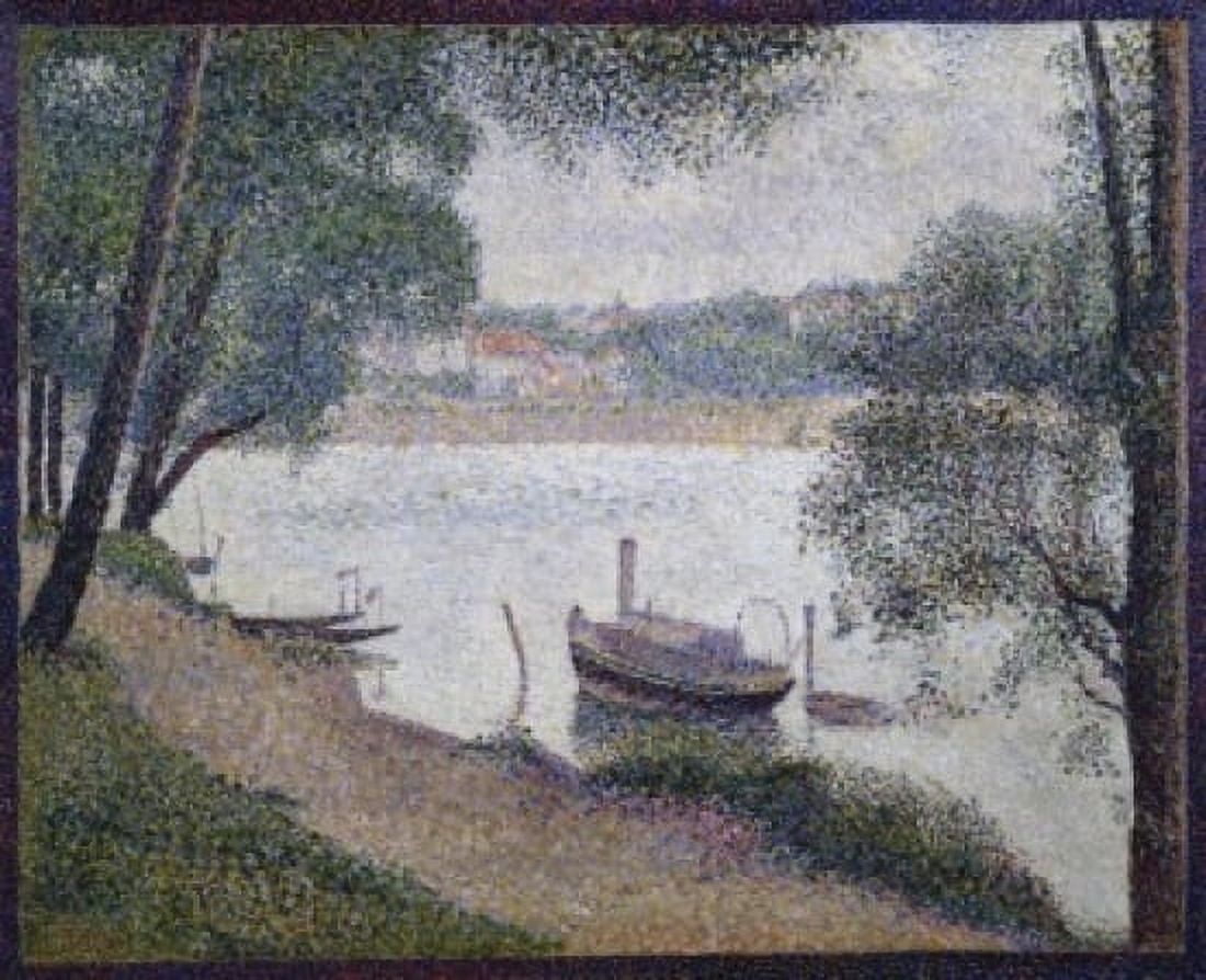 Gray Weather Grande Jatte Georges Pierre Seurat (1859-1891French) Annenberg Collection Palm Springs California Canvas Art - Georges Pierre Seurat (24 x 36)