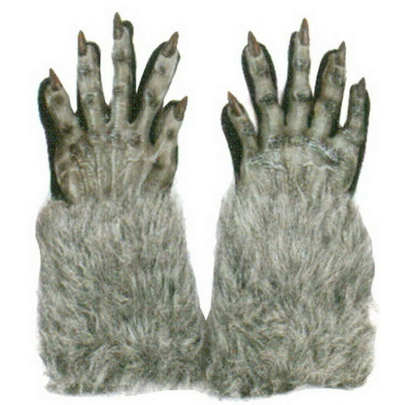 Gray Werewolf Gloves Halloween Costume Accessories, (2 Pieces)