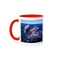 thumbnail image 1 of Gray Whale Calf In San Ignacio Lagoon Eschrinchtius Robustus In Baja California, Mexico, 11oz Two-Tone Red Mug, 1 of 7