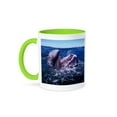 thumbnail image 1 of Gray Whale Calf In San Ignacio Lagoon Eschrinchtius Robustus In Baja California, Mexico, 15oz Two-Tone Green Mug, 1 of 7