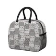 thumbnail image 1 of Gray and White Cat White Pattern Insulated Leakproof Lunch Box for Work, Lunch Bag for Women Men, Loncheras Para Mujer for Beach Travel Picnic Camping, 1 of 6