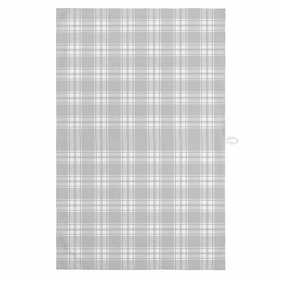 Gray White Check 1 Pack Kitchen Towel, Water Absorbent Dish Towel, Vintage Farmhouse Buffalo Plaid Decorative Hand Towels - Quick Drying Cloth for Cooking Baking, 18x28 Inch