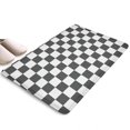 thumbnail image 1 of Gray and White Checkerboard Checkered Flannel Non Slip Door Rugs,Washable Door Mats Indoor,Decorative Door Mats,Dirt-Resistant and Absorbent Doormat for Entrance,Bedroom,Kitchen,Bathroom,31.5"x17", 1 of 4